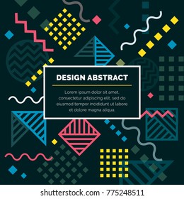 Vector of design abstract geometric pattern and background
