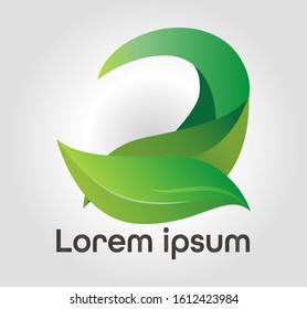 Vector design of abstract green leaf icon icons, garden, plants, nature and ecological vector logo. Icons Logotype the concept of a happy life. Vector illustration of green eco