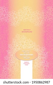 Vector design with abstract hand drawn waves pattern with decorative element. Template design for card. Wedding invitation.