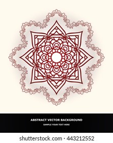 Vector design with abstract hand drawn waves pattern with decorative element. Template design for card. 