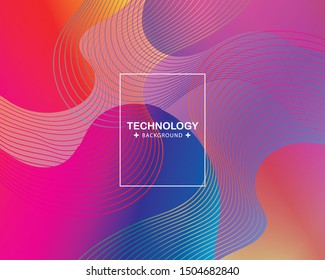 VECTOR DESIGN ABSTRACT LINE TECHNOLOGY COLORFUL BACKGROUND. EPS10