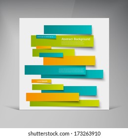 Vector  design. Abstract lines brochure and card