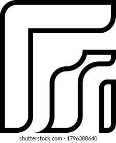 Vector Design of an Abstract Logo in Black