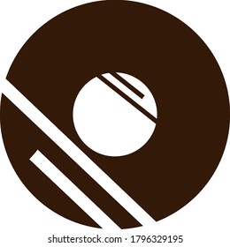 Vector Design of an Abstract Logo in Brown with a Circle Theme