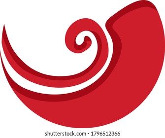 Vector Design of an Abstract Logo in Red