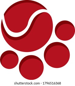 Vector Design of an Abstract Logo in Red
