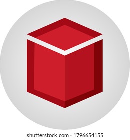Vector Design of an Abstract Logo in Red and White with a Circle Theme