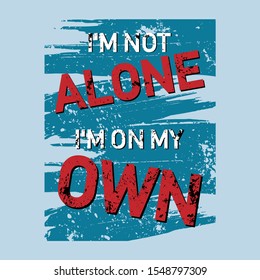 vector design abstract i'm not alone ready print
