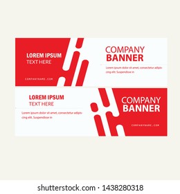 Vector design of abstract red geometric banner