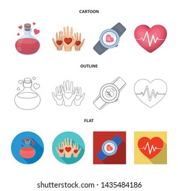 Vector design of abstract and shape icon. Set of abstract and love stock symbol for web.