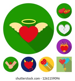 Vector design of abstract and shape symbol. Set of abstract and love vector icon for stock.