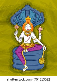 Vector design of Abstract Statue painting of Indian Lord Shiva sculpture 