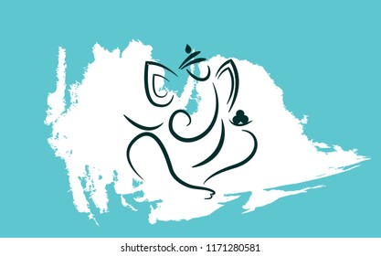 Vector design abstracts for indian festival ganesh chaturthi.