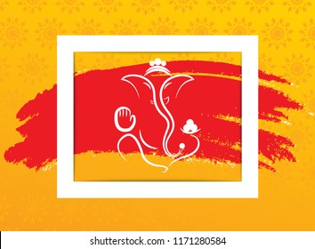 Vector design abstracts for indian festival ganesh chaturthi.