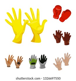 Vector design of accessory and style icon. Set of accessory and distinctive stock symbol for web.