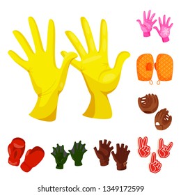 Vector design of accessory and style icon. Set of accessory and distinctive stock vector illustration.