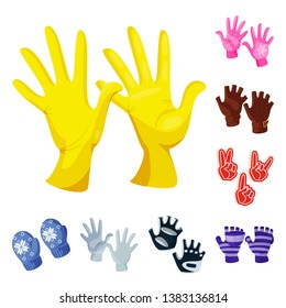 Vector design of accessory and style icon. Collection of accessory and distinctive vector icon for stock.