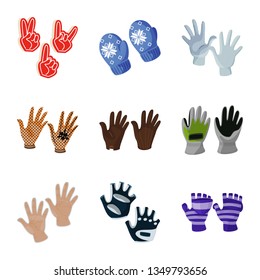 Vector design of accessory and style logo. Collection of accessory and distinctive stock symbol for web.