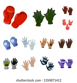 Vector design of accessory and style logo. Collection of accessory and distinctive stock vector illustration.