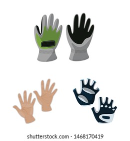 Vector design of accessory and style logo. Set of accessory and distinctive stock symbol for web.