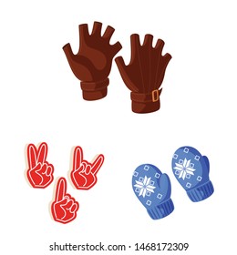 Vector design of accessory and style logo. Set of accessory and distinctive stock symbol for web.