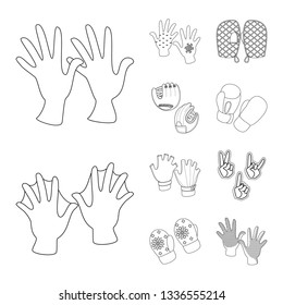 Vector design of accessory and style sign. Set of accessory and distinctive stock symbol for web.