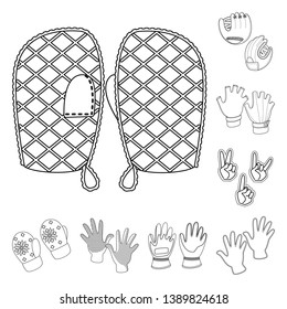 Vector design of accessory and style sign. Set of accessory and distinctive vector icon for stock.