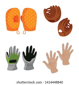 Vector design of accessory and style sign. Set of accessory and distinctive stock vector illustration.
