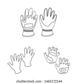 Vector design of accessory and style sign. Set of accessory and distinctive vector icon for stock.