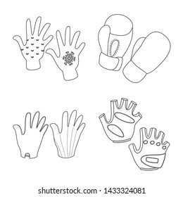 Vector design of accessory and style symbol. Collection of accessory and distinctive vector icon for stock.