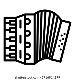 Estilo de Ícone de Acordeão de Design de Vetor