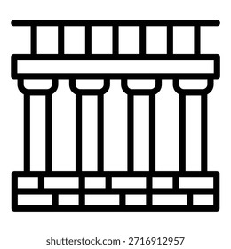 Vector Design Acropolis Icon Style
