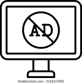 Vector Design AD Blocker Icon Style