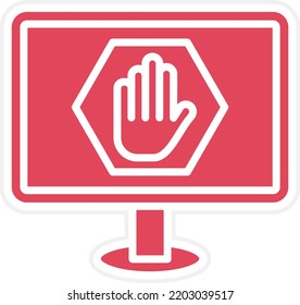 Estilo de icono del bloqueador de anuncios de diseño de vectores