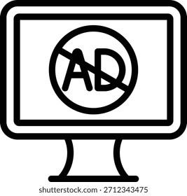 Diseño de Vector Bloqueador de anuncios Icon Style