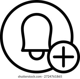 Diseño de Vector Añadir Estilo de Icono de Alarma