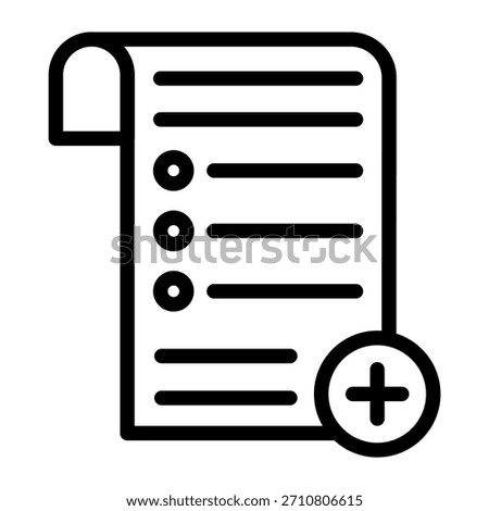 Vector Design Add List Icon Style