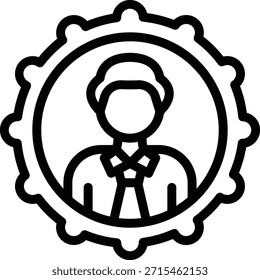Estilo de Ícone de Administração de Design de Vetor