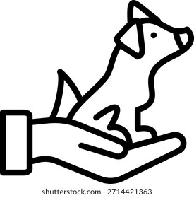 Estilo del icono de la adopción del diseño del Vector