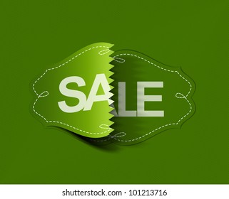Vector design of advertisement labels sale stickers