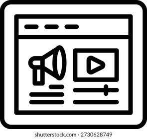 Estilo de Ícone de Campanha de Publicidade de Design de Vetor