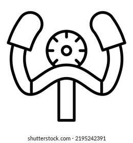 Vector Design Aeroplane Steering Wheel Icon Style