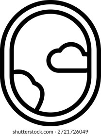 Estilo de icono de ventana de avión de diseño de Vector