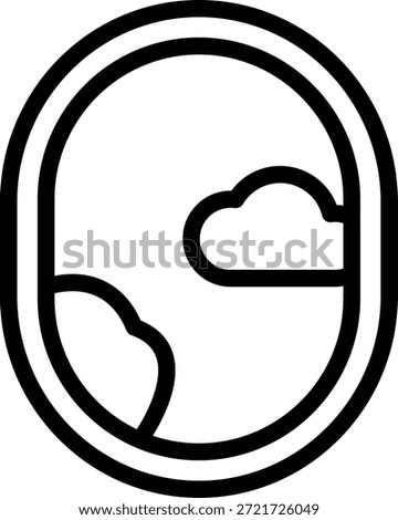 Vector Design Aeroplane Window Icon Style