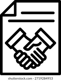 Estilo de icono de Acuerdo de diseño de Vector