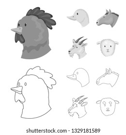 Vector design of agriculture and breeding icon. Set of agriculture and organic  stock vector illustration.