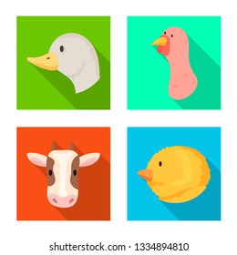 Vector design of agriculture and breeding icon. Set of agriculture and organic  vector icon for stock.