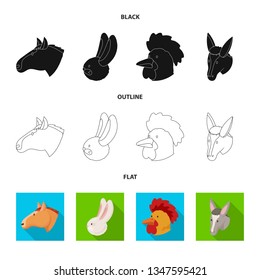 Vector design of agriculture and breeding icon. Set of agriculture and organic  stock vector illustration.