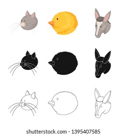 Vector design of agriculture and breeding icon. Collection of agriculture and organic  stock symbol for web.