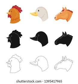 Vector design of agriculture and breeding icon. Set of agriculture and organic  vector icon for stock.